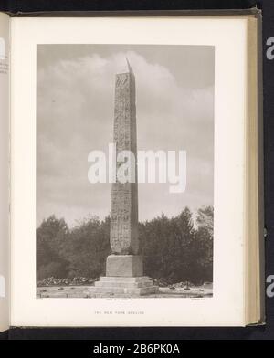 Gezicht op de Naald van Cleopatra in Central Park The New York obelisk (titel op object) View of Cleopatra's Needle in Central ParkThe New York obelisk (title object) Property Type: photomechanical print page Item number: RP-F 2001-7-1549-21 Inscriptions / Brands: inscription, recto, printed '