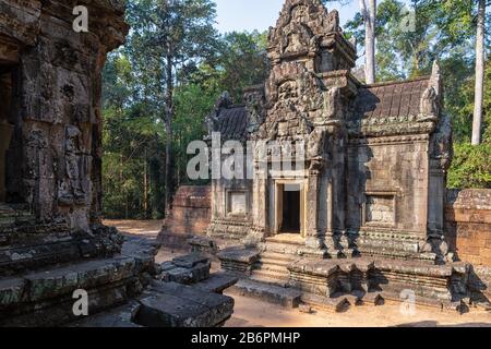 The Thommanon Temple near Angkor Wat in Cambodia Stock Photo
