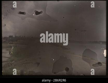 Gezicht op een brug bij een vaart View of a bridge at a speed object type: photo glass lantern color slide Item number: RP-F 2000-21-56 Manufacturer : photographer Adolphe Burdet (nearby) Photographer: anonymous (rejected attribution) Place manufacture: Netherlands Date: 1907 - 1930 Physical features: car chrome material: glass Technique: car chrome / diapositief Dimensions: h 89mm × W 119 mm Stock Photo