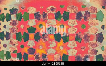 Different mosaic textures made with colorful mosaic Stock Photo