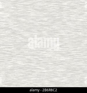 White marl heather dense rough stripe vector texture background. Broken t shirt woven line on ecru beige seamless pattern. Light variegated striped Stock Vector