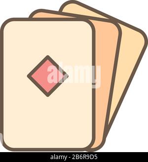 poker diamond cards block style icon Stock Vector