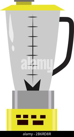 Yellow blender, illustration, vector on white background. Stock Vector