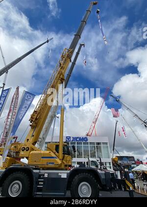 Las Vegas, USA. 11th Mar, 2020. Construction equipment of China's XCMG is seen at CONEXPO-CON/AGG in Las Vegas, the United States, on March 11, 2020. Top brands of Chinese construction equipment enterprises have stolen the show at North America's largest construction trade exhibition being held in Las Vegas from Tuesday to Saturday. Credit: Huang Heng/Xinhua/Alamy Live News Stock Photo