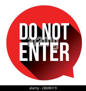 Do Not Enter warning sign red Stock Vector