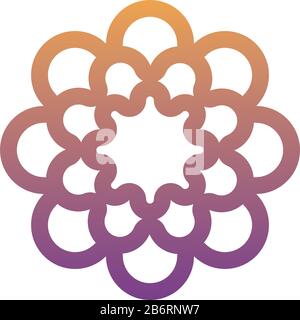 India mandala ramadan kareem icon Stock Vector