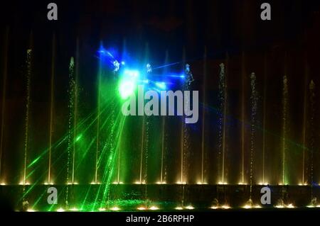 vacations, holidays, blue, green, dark, abstract, art, beautiful, blur, bokeh, bright, color, colorful, decoration, decorative, design, entertainment, Stock Photo