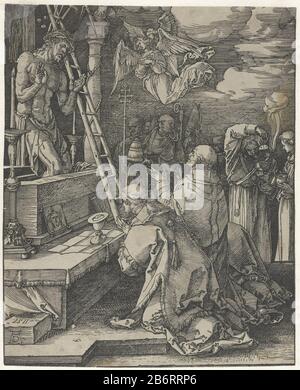 The Mass of St. Gregory, Albrecht Dürer, German, 1471–1528, Woodcut and ...