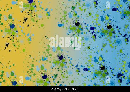 Abstract background template made of of colorful paint splashes Stock Photo