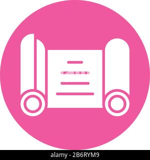 papyrus written , silhouette style icon vector illustration design Stock Vector