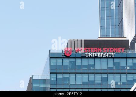 Western Sydney University Parramatta CBD campus at 161-169 Macquarie St, Parramatta NSW 2150 Stock Photo