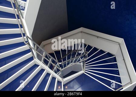 Contemporary architecture with spiral staircase, Toronto, Canada Stock Photo