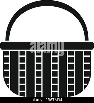 Container wicker icon. Simple illustration of container wicker vector icon for web design isolated on white background Stock Vector