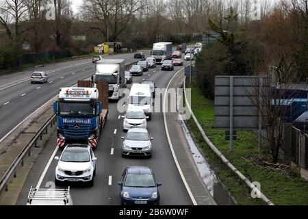 General views of the A27 in Chichester West Sussex UK Stock