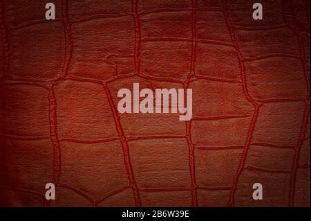 Red leather texture, background Stock Photo