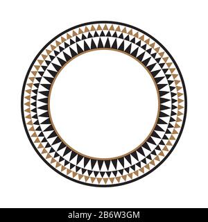 Ethnic african tribal round vector art frame Stock Vector