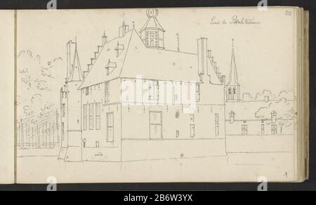 Huis te Berlicum Leaf 22 recto a sketchbook 65 bladen. Manufacturer : artist Cornelis Pronk (possible) artist: Abraham de Haen (II) (possible) draftsman: Hendrik Spilman (rejected attribution) Place manufacture: Berlicum Date: 1701 - 1759 Physical features: pencil and pen in gray material: paper ink pencil Technique: pen Subject: castle where: Berlicum Stock Photo