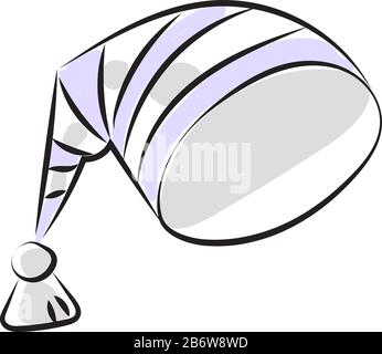 Sleeping hat, illustration, vector on white background. Stock Vector
