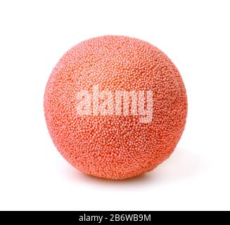 Red ball made of modelling foam isolated on white Stock Photo