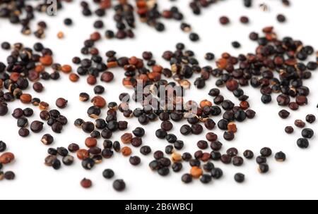 Black quinoa seeds isolated on white Stock Photo