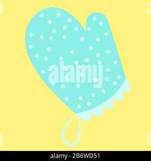 Kitchen glove, illustration, vector on white background. Stock Vector