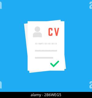 curriculum vitae like cv icon Stock Vector