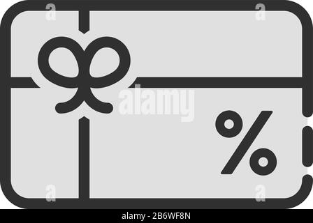 black discount icon like gift card Stock Vector