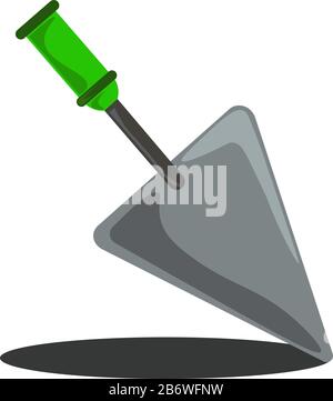 Putty knife, illustration, vector on white background. Stock Vector