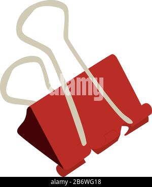 Clothes peg, illustration, vector on white background. Stock Vector