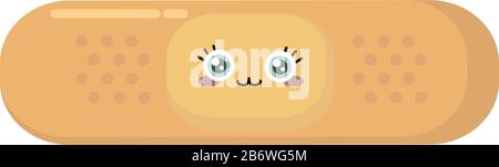 Cute bandage, illustration, vector on white background. Stock Vector