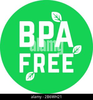 green simple bpa free logo on white Stock Vector