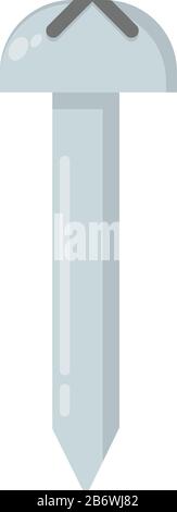 Screw, illustration, vector on white background. Stock Vector