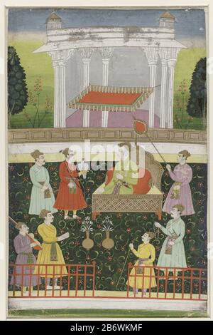 Jahangir sitting on a throne. The Mughal Emperor Jahangir (1605-1627 ...