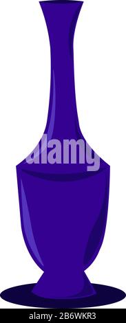 Purple vase, illustration, vector on white background. Stock Vector