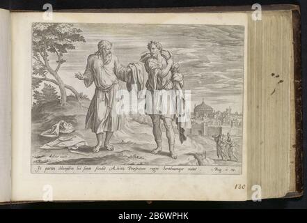 Jeroboam and the Prophet Achia. The prophet Achia has torn its cloak in ...