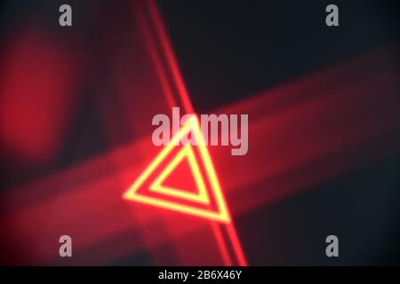 dashboard hazard warning light flashing on broken down vehicle Stock Photo