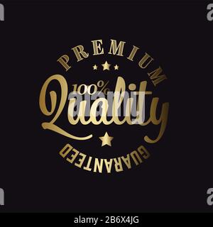 Golden Vector retro premium quality detailed stamp Stock Vector