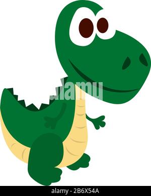 Vector Cartoon Illustration Of Cute Green Dinosaur Jumping To Holding Bird.  Isolated On White Background. Royalty Free SVG, Cliparts, Vectors, and  Stock Illustration. Image 114404736.