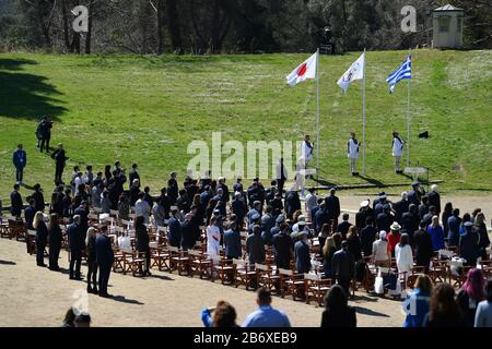 Olympia, Greece. 12th Mar 2020. March 12, 2020 : Olympic flame lighting ceremony for the 2020 Tokyo Olympic Games in Ancient Olympia, Greece. Credit: MATSUO.K/AFLO SPORT/Alamy Live News Stock Photo