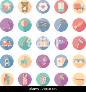 bundle of toys set icons Stock Vector