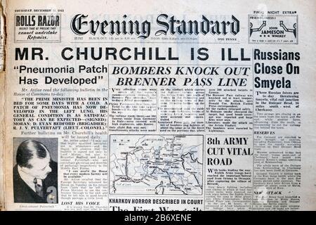 1942 front page Evening Standard First Japanese Air Raid on India Stock ...