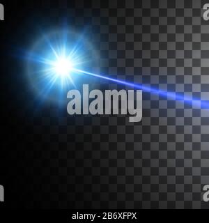 blue laser beam, vector illustration Stock Vector
