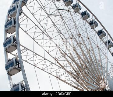 Fairground ferris wheel  in Liverpool Stock Photo
