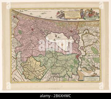 Map of Rhineland and Amstelland, the central part of Holland