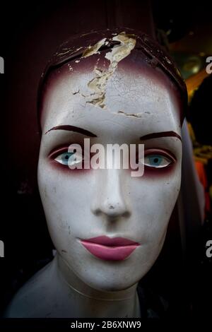 A sad eyed mannequin in Fes, Morocco Stock Photo