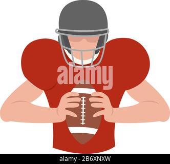 Football player, illustration, vector on white background. Stock Vector