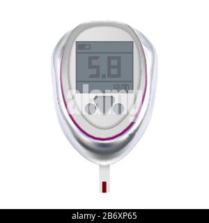Glucose Meter Medical Electronic Equipment Vector Stock Vector