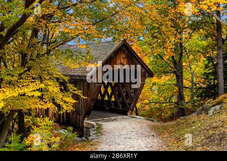 New England College Covered Bridge. Stock Photo