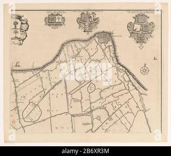 Map of the Dijkgraafschap van de Vier Noorder Koggen (part at the top ...