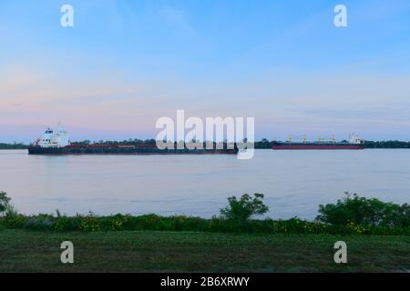 USA,Deep South,  Louisiana, Great river road, Vacherie, Mississippi river Stock Photo